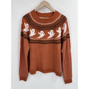 Unbranded Halloween Ghost Novelty Print Sweater XL